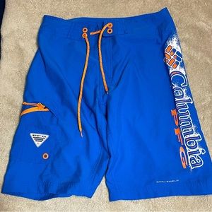 Columbia PFG Swim Shorts Blue Omni Shield Size 30